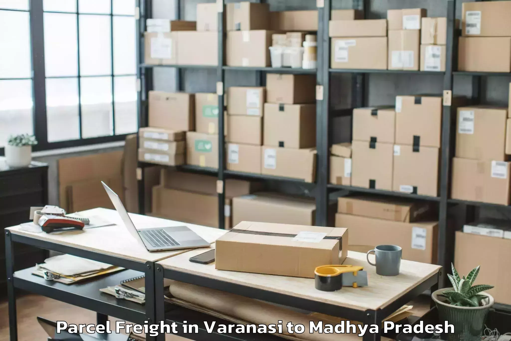 Trusted Varanasi to Dhemarkheda Parcel Freight